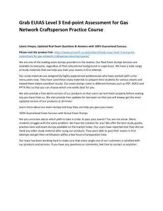 grab euias level 3 end point assessment