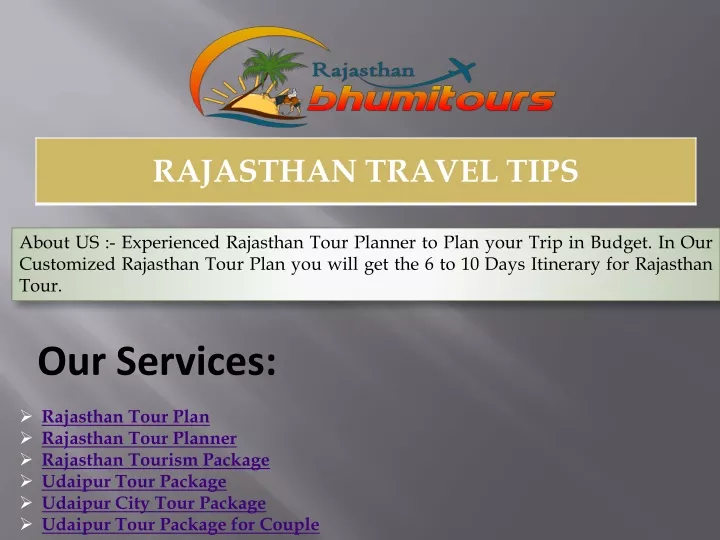 about us experienced rajasthan tour planner