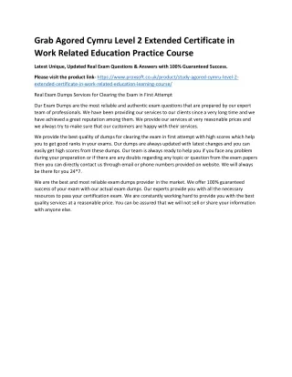 grab agored cymru level 2 extended certificate