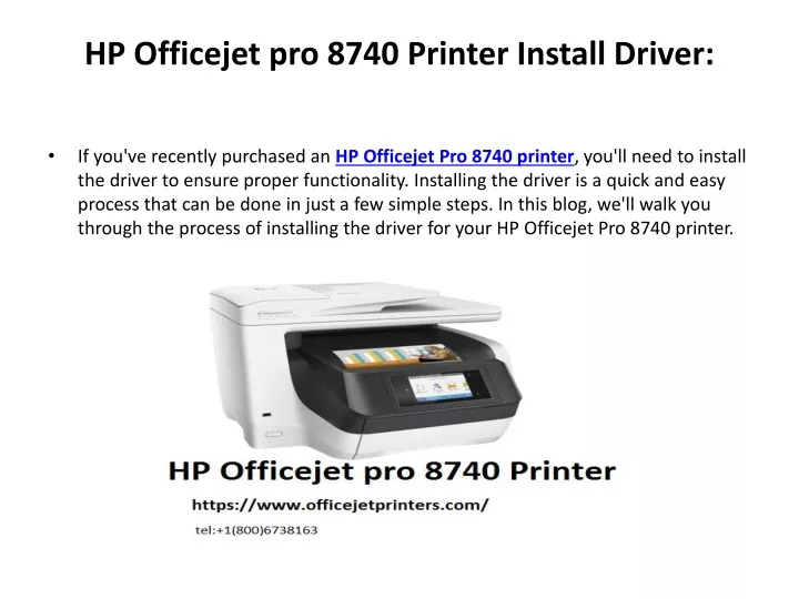 hp officejet pro 8740 printer install driver