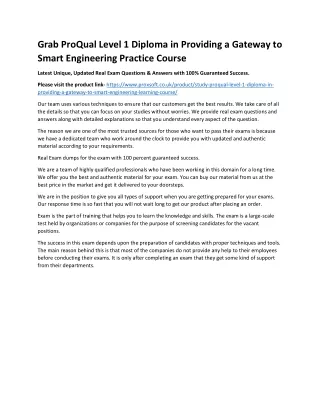 grab proqual level 1 diploma in providing