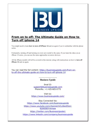 from on to off the ultimate guide on how to turn