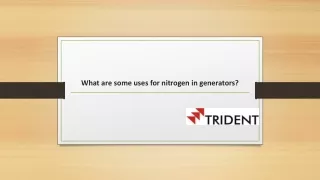 what are some uses for nitrogen in generators