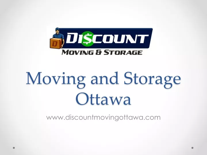 moving and storage ottawa