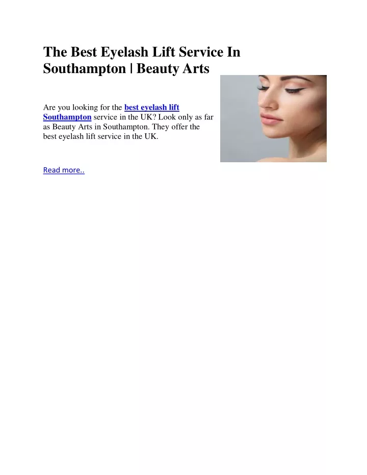 the best eyelash lift service in southampton