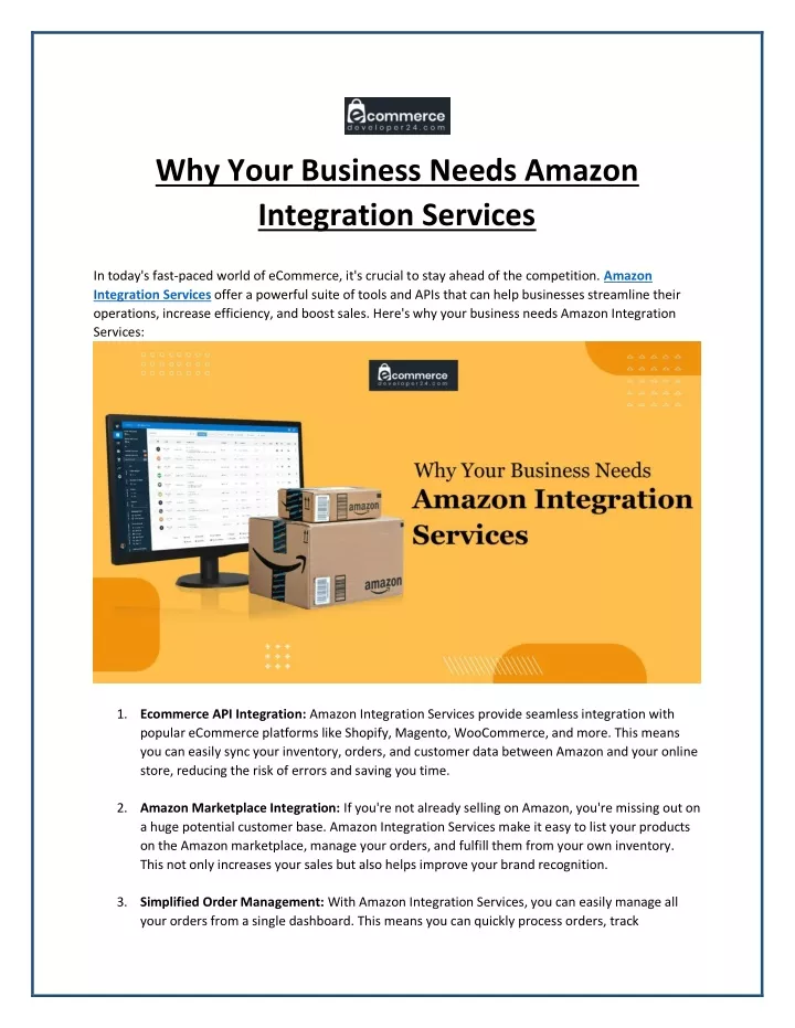 why your business needs amazon integration