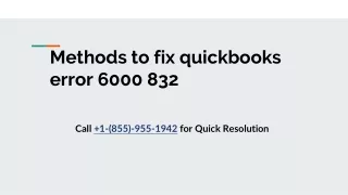 Fix quickbooks error 6000 832 using Easy Methods