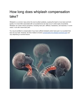 how long does whiplash compensation take