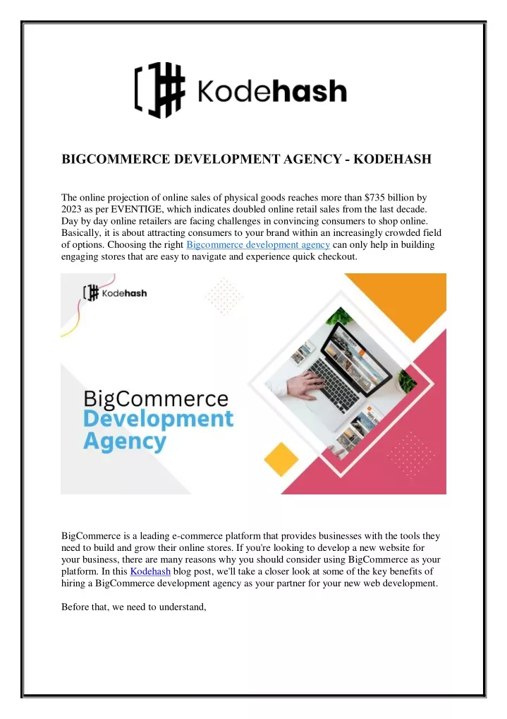 bigcommerce development agency kodehash