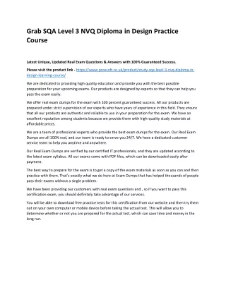 grab sqa level 3 nvq diploma in design practice