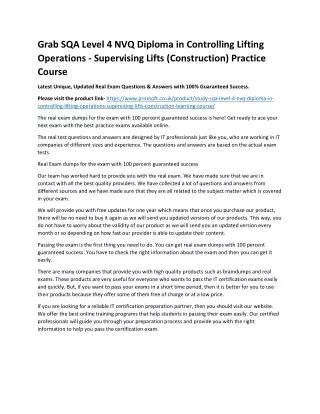 grab sqa level 4 nvq diploma in controlling