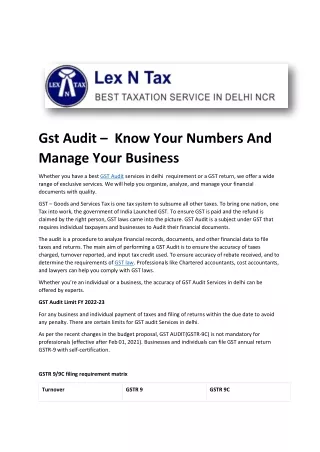Gst Audit