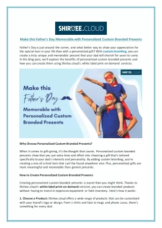 make this father s day memorable with