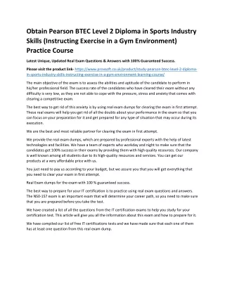 obtain pearson btec level 2 diploma in sports
