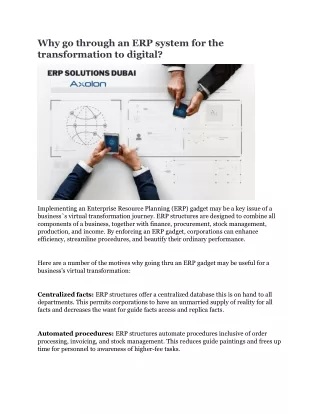 why go through an erp system