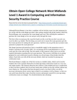 obtain open college network west midlands level