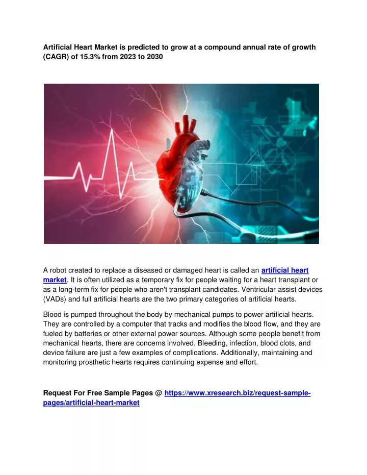 artificial heart market is predicted to grow