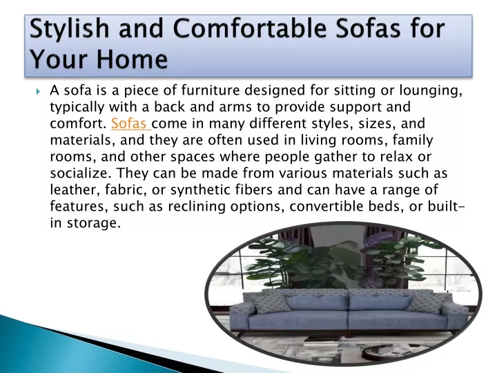 stylish and comfortable sofas for your home