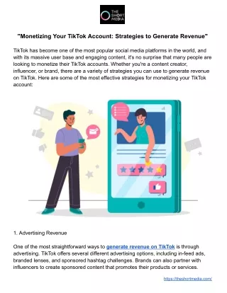 monetizing your tiktok account strategies