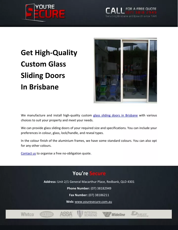 get high quality custom glass sliding doors