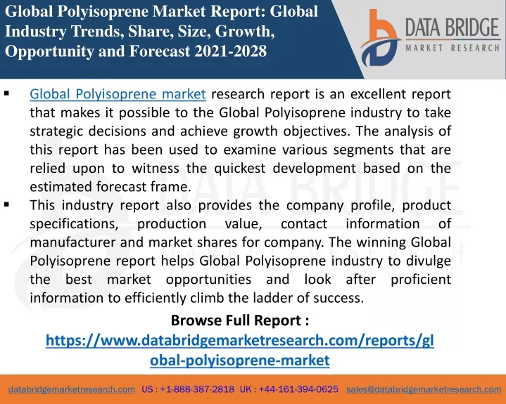 global polyisoprene market report global industry