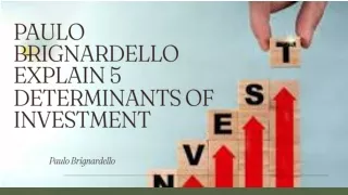 Paulo Brignardello Explain 5 determinants of investment