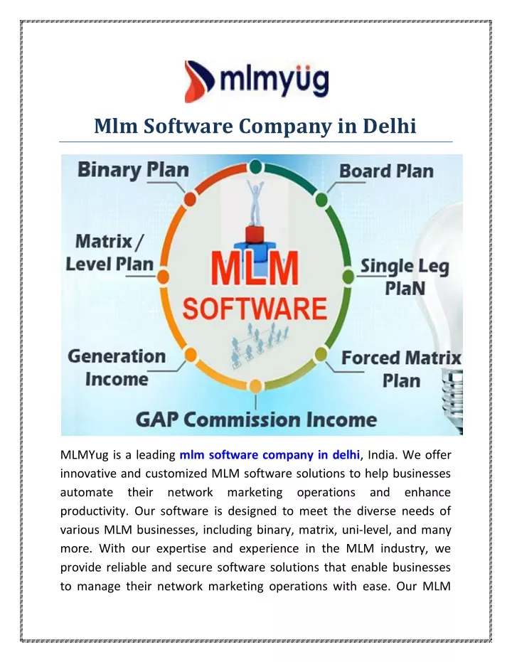 mlm software company in delhi