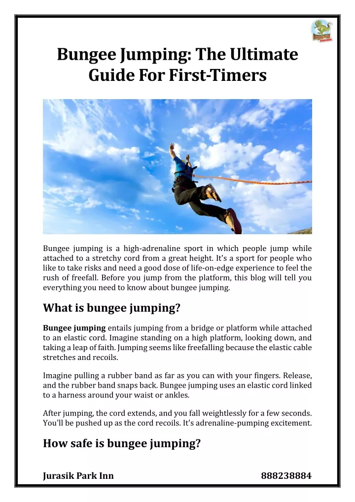 bungee jumping the ultimate guide for first timers