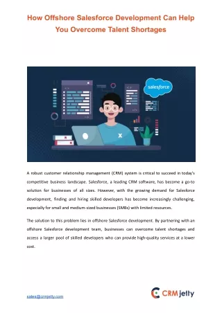 how offshore salesforce development can help