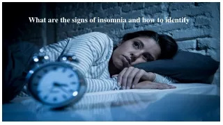 what are the signs of insomnia and how to identify