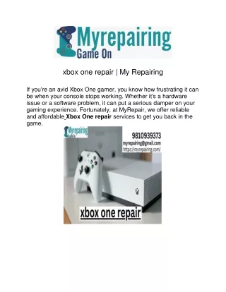 xbox one repair my repairing