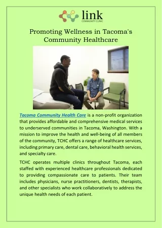 Promoting Wellness in Tacoma
