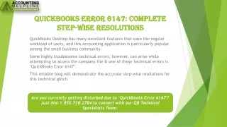 quickbooks error 6147 complete step wise resolutions