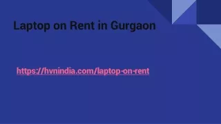 Laptop on Rent in Gurgaon