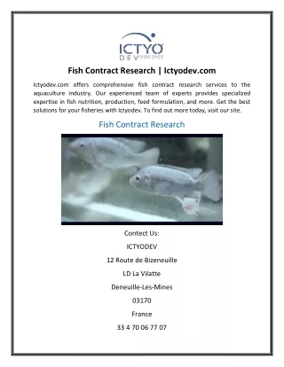 Fish Contract Research ctyodev.com