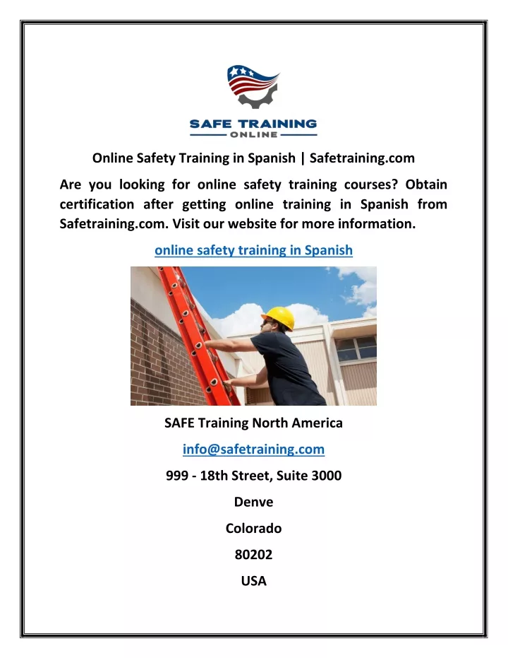 online safety training in spanish safetraining com