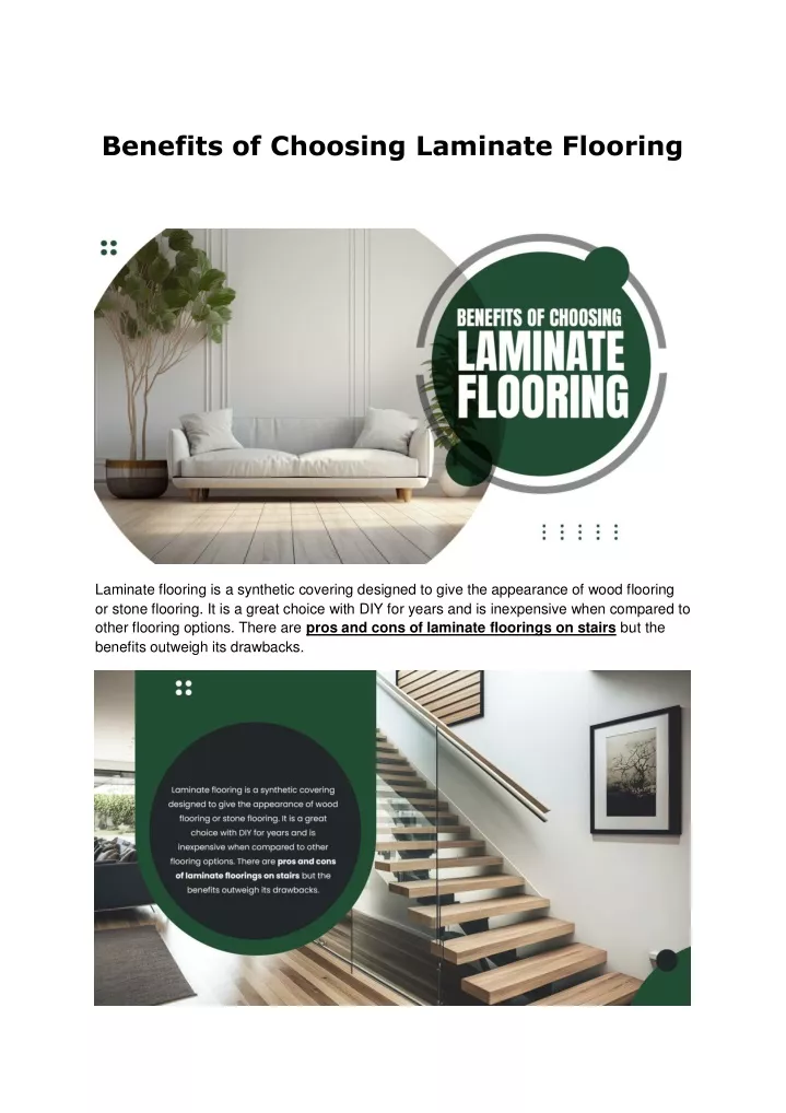 benefits of choosing laminate flooring