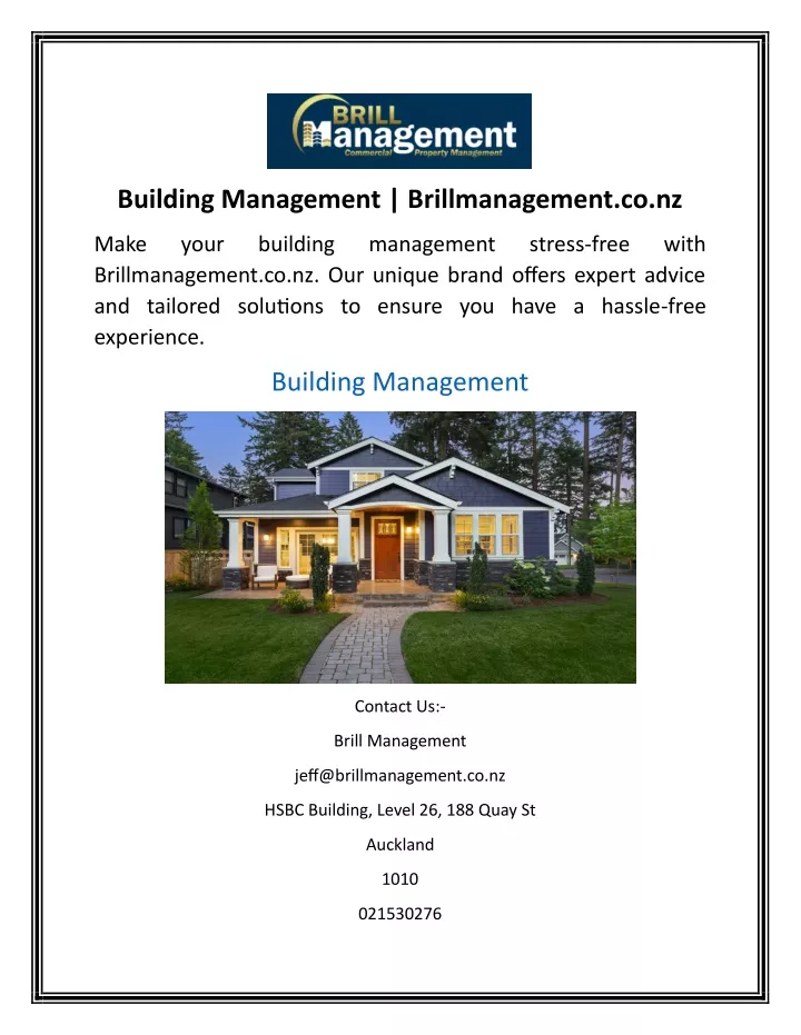 building management brillmanagement co nz