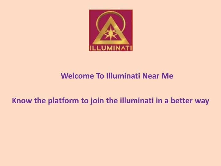 welcome to illuminati near me