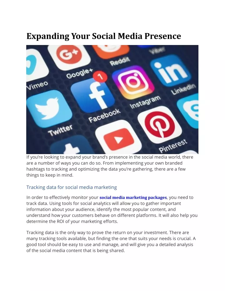 expanding your social media presence