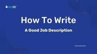 How to Write a Good Job Description