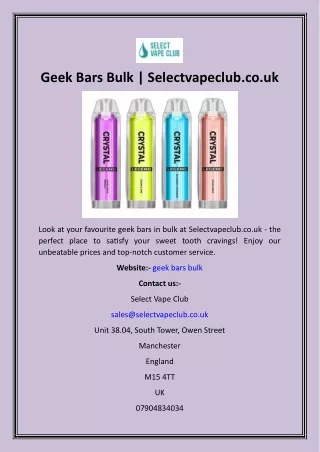 geek bars bulk selectvapeclub co uk