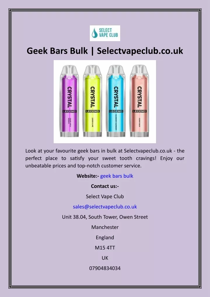 geek bars bulk selectvapeclub co uk