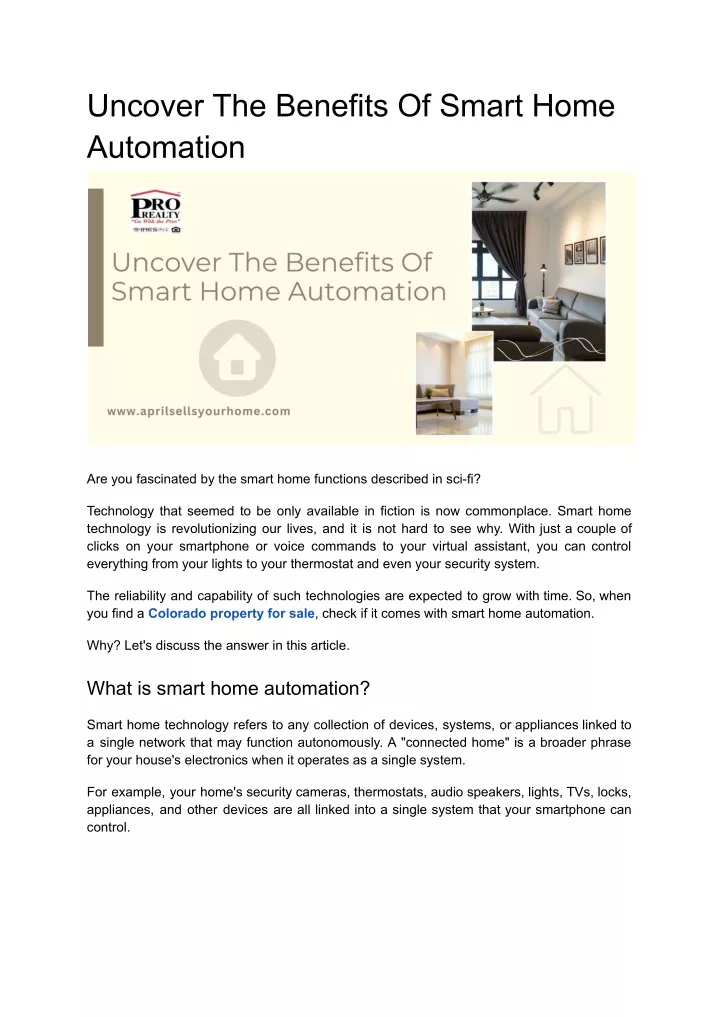 uncover the benefits of smart home automation