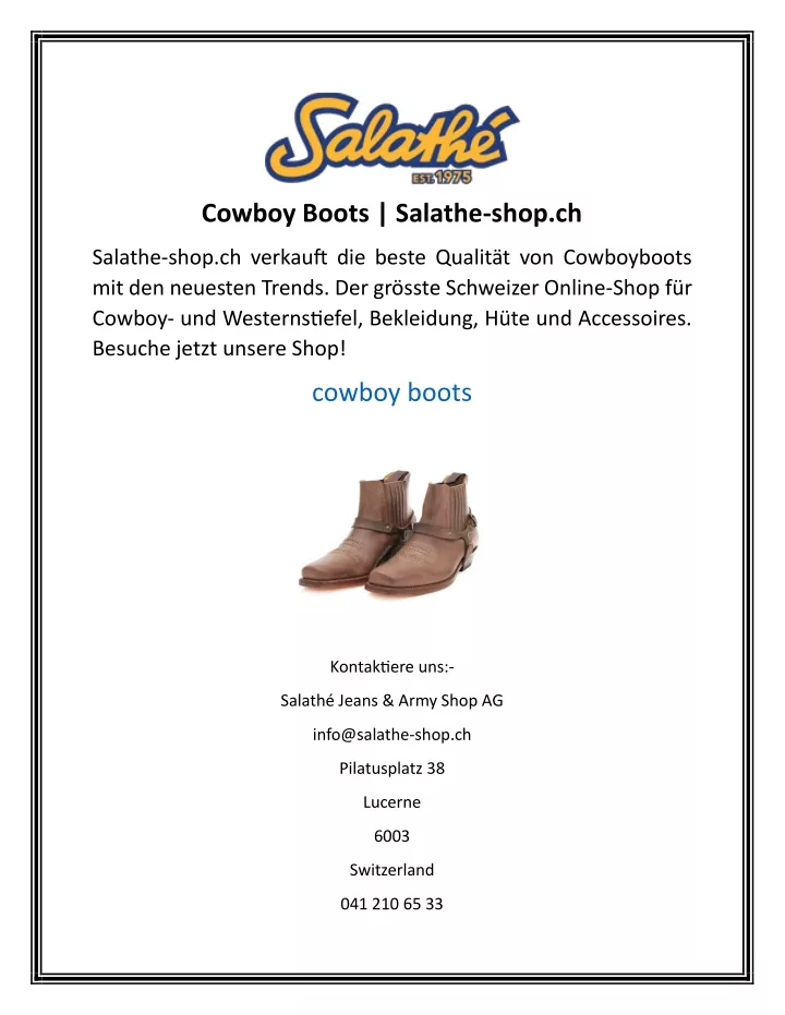 cowboy boots salathe shop ch