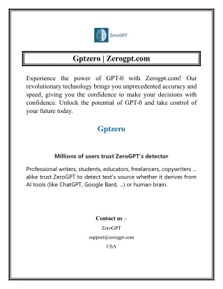 gptzero zerogpt com