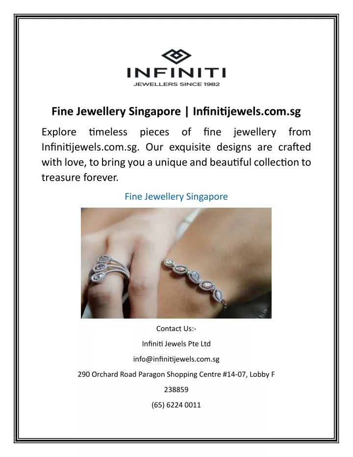 fine jewellery singapore infinitijewels com sg