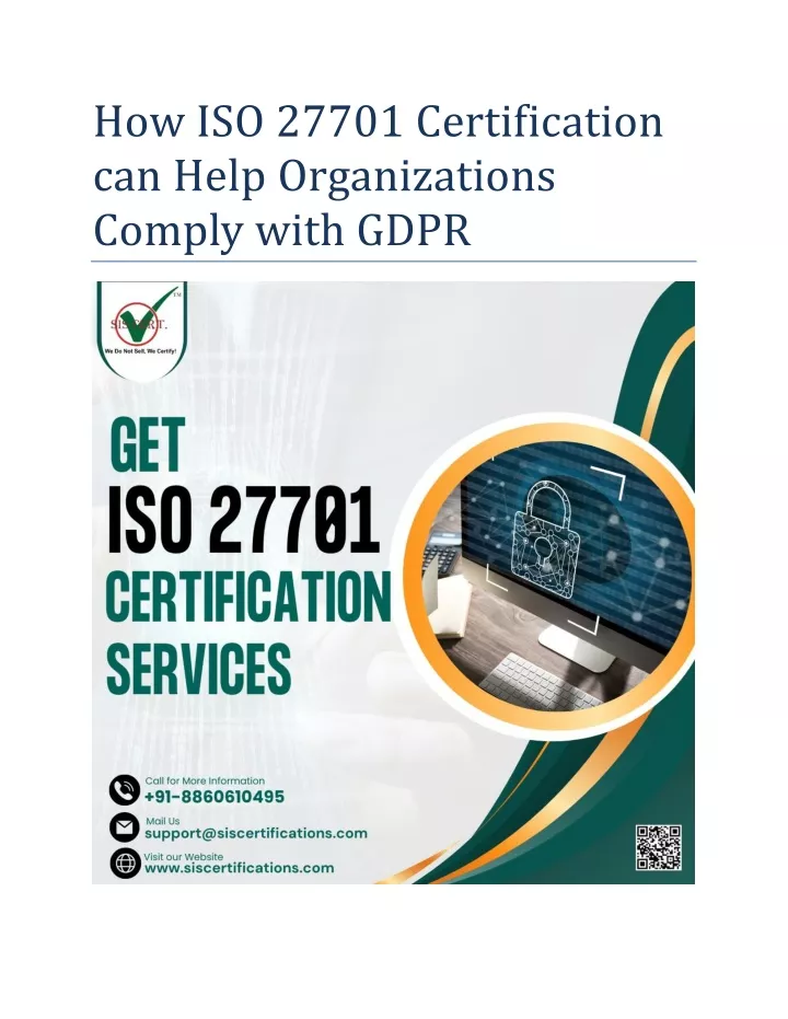 how iso 27701 certification can help