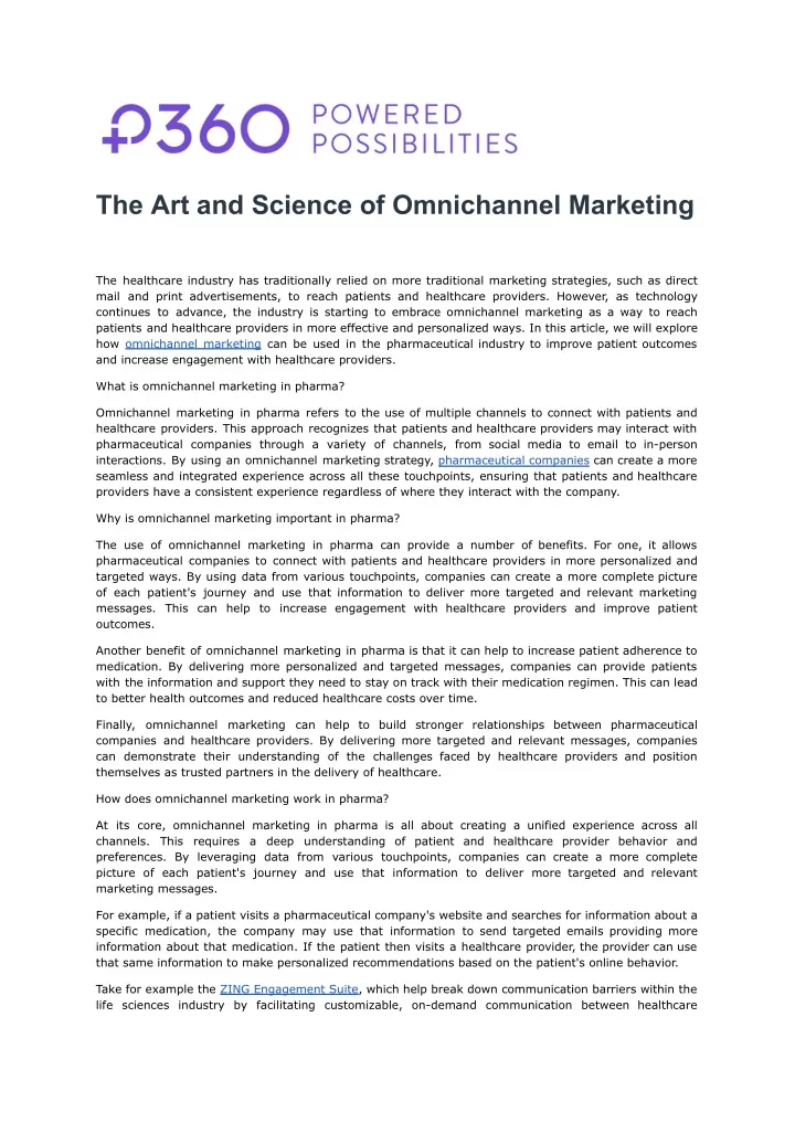 the art and science of omnichannel marketing
