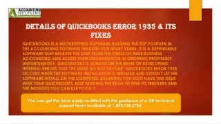 details of quickbooks error 1935 its fixes